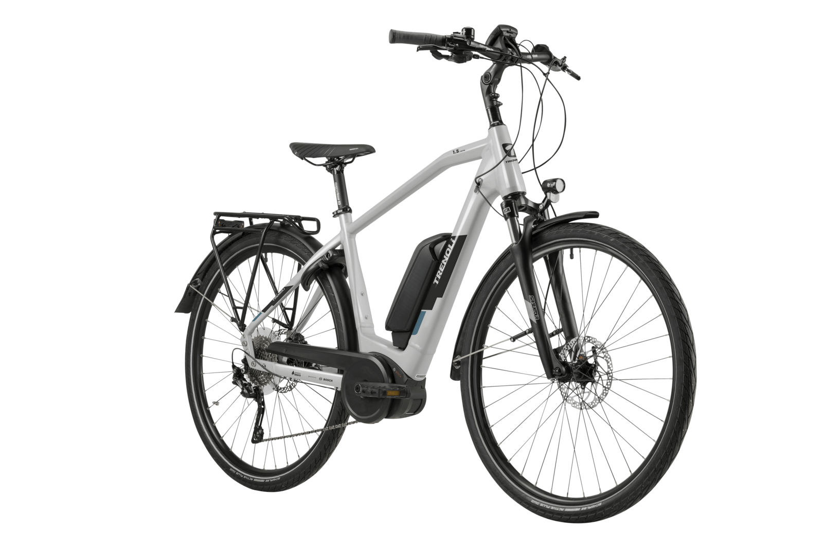 trenoli E-Bike BRENTA sportivo M in silver – glänzend | Trekking E-Bike