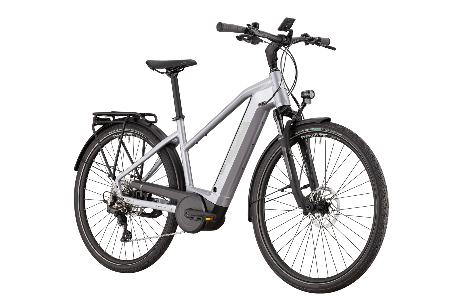 trenoli TANARO sportivo T in silver lilac – glänzend | Trekking E-Bike mit 625 Wh